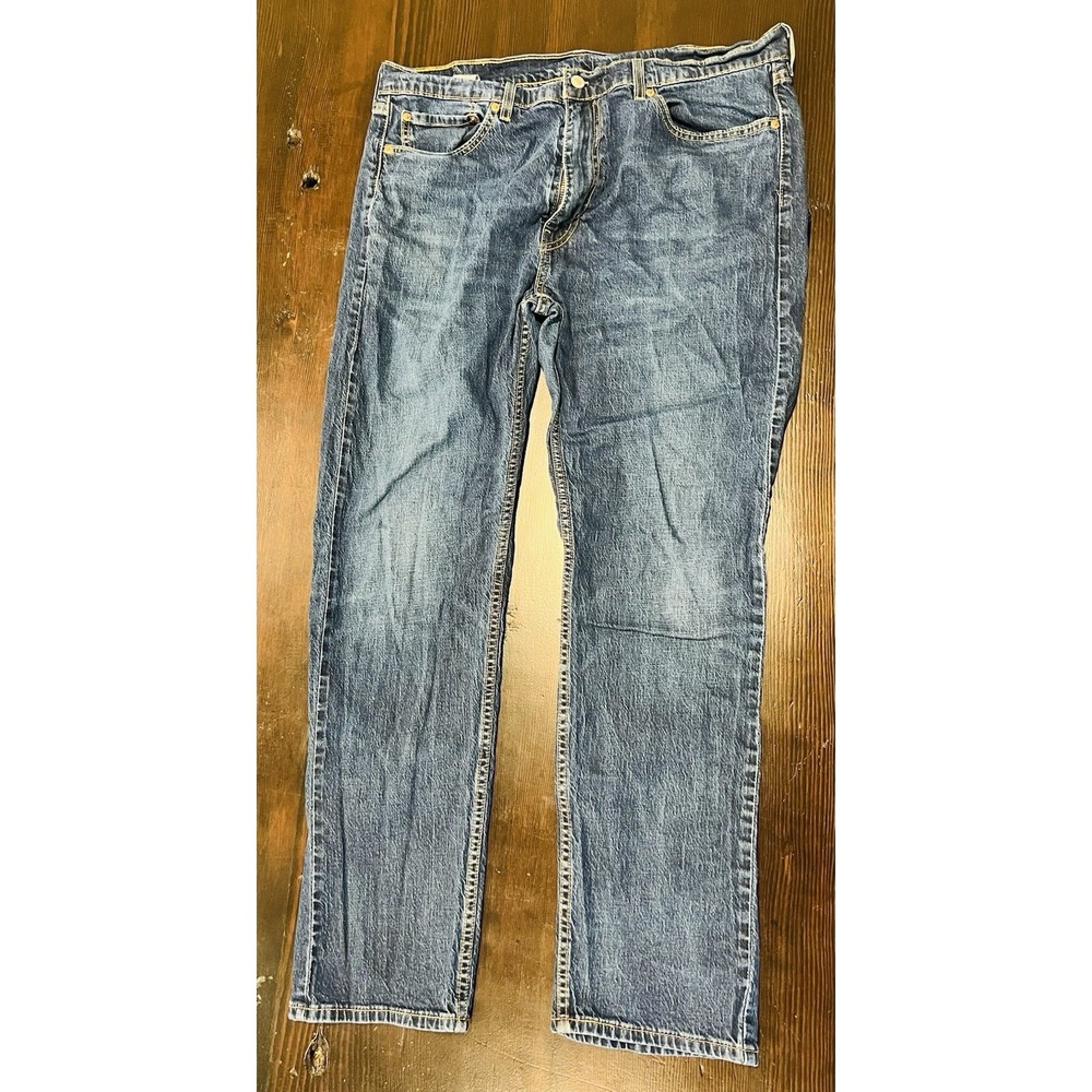 Levi's 505 Jeans Mens 38 x 32 Blue Denim Regular Fit Straight Stretch Skater